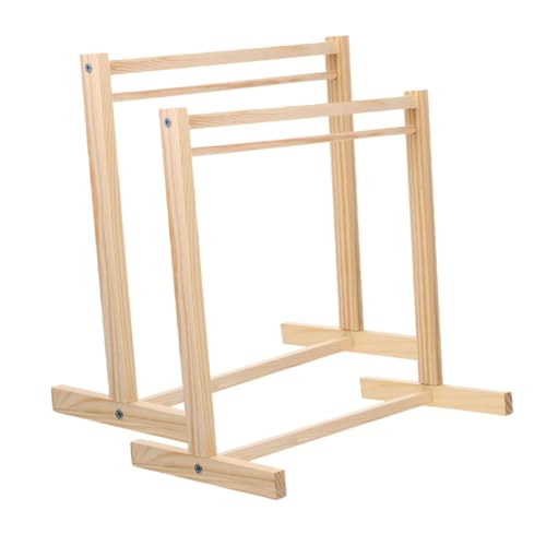 Toyvian 2 Stück Miniatur Puppenkleiderbügel aus Holz Teiliges Platzsparender Puppenkleiderständer für Dollhouse Praktischer Kleidungshalter und Organizer für Puppenkleidung Dekoratives von Toyvian