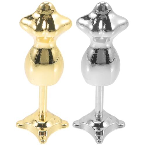 Toyvian 2 Stück Miniatur Puppenständer Hochwertiger Legierung Glatte Oberfläche Stabiles Design für Puppenkleider Anzüge und Schmuck Dekorativ für Puppenhaus und Kinderspielzeug von Toyvian