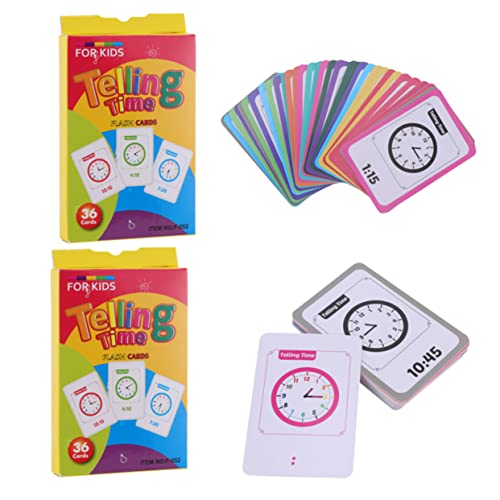 Toyvian 2 Stück Modell Einer Digitalen Spielzeuguhr Erzählen Von Zeit-Flash-Karten Kinderspielzeug Lernspiel Pädagogisches Brettspiel Zum Lesen Von Uhren Kupfer Karte von Toyvian
