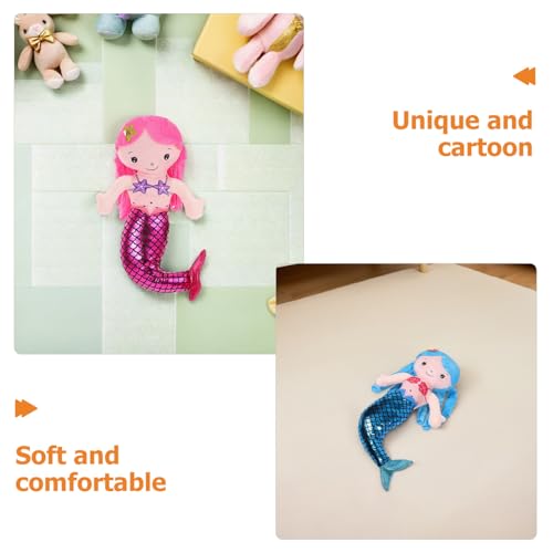 Toyvian 2 Stück Plüschtierkissen Meerjungfrau Puppenspielzeug Gefüllte Meerjungfrau Glitzerndes Cartoon Stofftiere Plüschtiere Für Mädchen von Toyvian