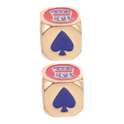 Toyvian 2 Stück Pokerwürfel Schreibwürfel Musikwürfel Einzigartige Würfel Ausgefallene Würfel Tischspiele Würfelspiele Astrologie Sternbildwürfel Kunstwürfel Metall Abgerundete Würfel von Toyvian