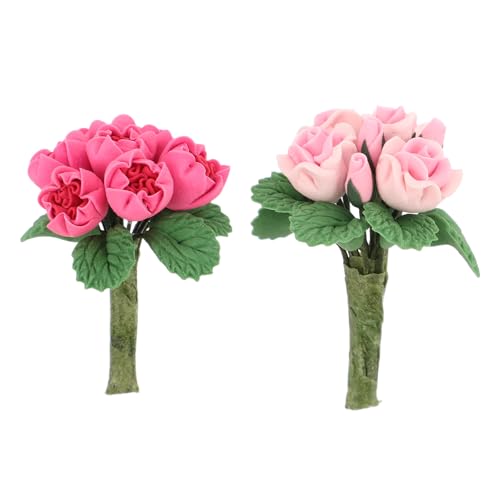 Toyvian 2 Stück Puppenhaus-Blumenstrauß: Künstliches Miniatur-Blumenarrangement, kleines, künstliches Blumenornament für Puppenhausmöbel, Heimdekoration Toyvian 2 Stück Puppenhaus-Blumenstrauß: Künstliches Miniatur-Blumenarrangement, kleines, künstliches Blumenornament für Puppenhausmöbel, Heimdekoration von Toyvian