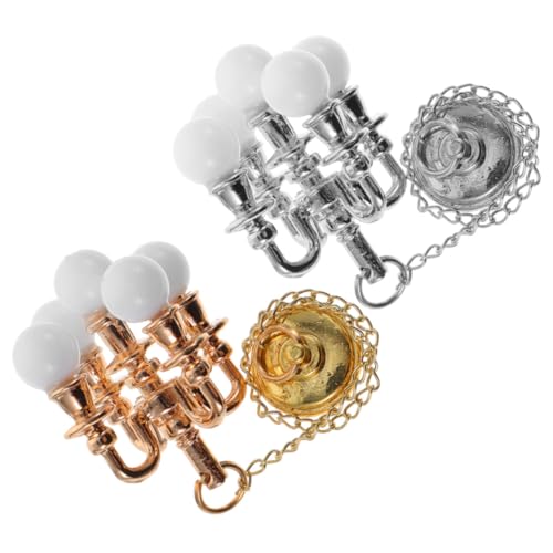 Toyvian 2 Stück Puppenhaus Kronleuchter Pendelleuchten Puppenhausmöbel Deckenleuchte Modelle Deckenlampe Mini Kronleuchter Puppenmöbel Miniatur Hängelampe Miniatur Dekorationen Kunststoff Toyvian 2 Stück Puppenhaus Kronleuchter Pendelleuchten Puppenhausmöbel Deckenleuchte Modelle Deckenlampe Mini Kronleuchter Puppenmöbel Miniatur Hängelampe Miniatur Dekorationen Kunststoff von Toyvian