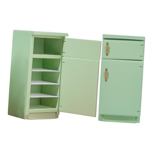 Toyvian 2 Stück Puppenhaus Zubehör Miniatur Kühlschrank Modell für Puppenhaus Dekoration Kreative Fotografie und Kinderspielzeug Fantasie von Toyvian