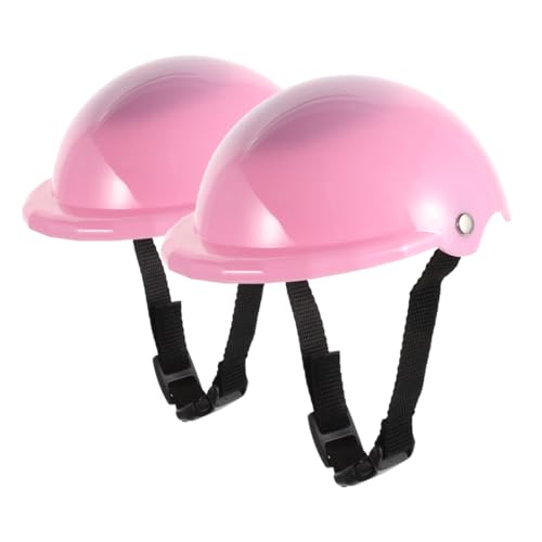 Toyvian 2 Stück Puppenhelm 14-Zoll-puppenzubehör 18-Zoll-puppenzubehör 18-Zoll-puppenkostüm Plastik Rosa von Toyvian