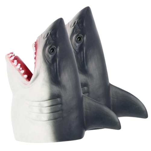 Toyvian 2 Stück Realistische Fingerpuppen Bunte Weiche Handpuppen Pädagogisches für Geschichten Detailreiche Haifigur Langlebig und Flexibel von Toyvian