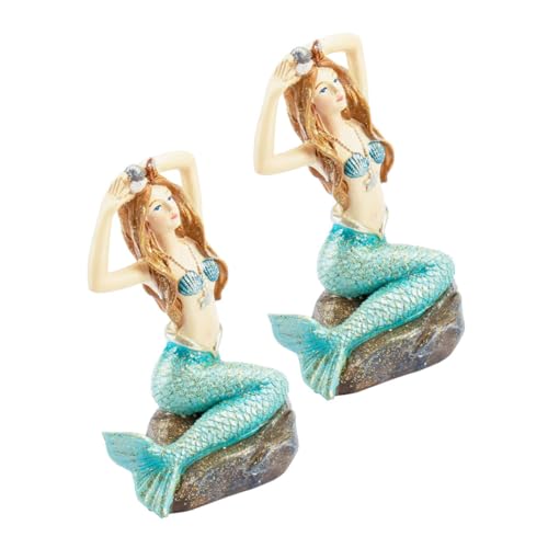 Toyvian 2 Stück Resin Meerjungfrau Figuren Aquarium Deko Fischteich Ornament Lebendige Unterwasserlandschaft für Fischwassertanks Toyvian 2 Stück Resin Meerjungfrau Figuren Aquarium Deko Fischteich Ornament Lebendige Unterwasserlandschaft für Fischwassertanks von Toyvian