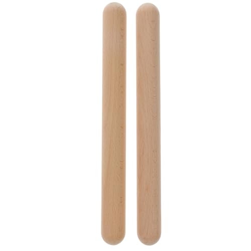 Toyvian 2 Stück Rhythmusstäbe Holz Schlaginstrumente Musikalische Lernhilfe Glatte Oberfläche Sicher Für Kindergarten Musikspielzeug Jungen Mädchen von Toyvian