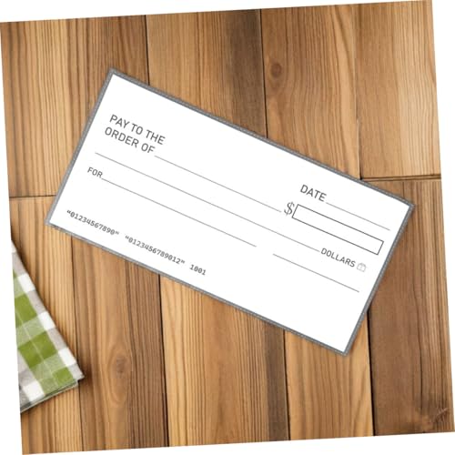 Toyvian 2 Stück Riesige Beschreibbare Wasserfeste Spiel und Präsentations Blanko Schecks für Partys Spenden Firmenevents Trockene Löschoberfläche Wiederverwendbar von Toyvian