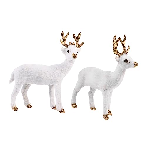 Toyvian 2 Stück Sikahirsch-Ornament Desktop- Hirschschmuck Desktop- Hirsch-Statue Tierschmuck Tiere Basteln Tierpuppe Weiß Innenschale Aus Polyethylen Toyvian 2 Stück Sikahirsch-Ornament Desktop- Hirschschmuck Desktop- Hirsch-Statue Tierschmuck Tiere Basteln Tierpuppe Weiß Innenschale Aus Polyethylen von Toyvian