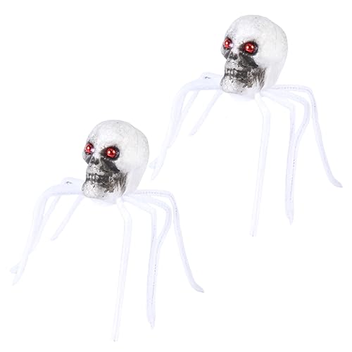 Toyvian 2 Stück Simulation Schädelspinne Halloween Party Halloween Dekoration Spinnweben Halloween Spinnen-Halloween-Dekoration Halloween-Spinne Horror-Schädel-Spinnen-Requisite Toyvian 2 Stück Simulation Schädelspinne Halloween Party Halloween Dekoration Spinnweben Halloween Spinnen-Halloween-Dekoration Halloween-Spinne Horror-Schädel-Spinnen-Requisite von Toyvian