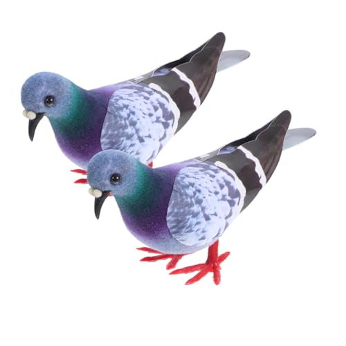 Toyvian 2 Stück Simulations-Taubenmodell künstliche Taubenfigur Minivögel zum Basteln künstliche vögel realistisch Vogelfiguren deko gefälschte Tauben Vögel basteln Schaum von Toyvian