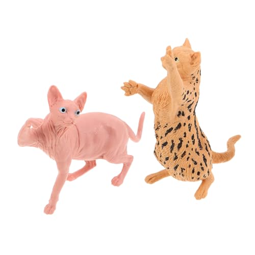 Toyvian 2 Stück Simulierte Haarlose Katzenspielzeuge Katzen-actionfiguren Katzenfiguren Realistische Katzentierfiguren Kleine Katzenstatue Für Den Desktop Simulierte Kleintiere Plastik von Toyvian