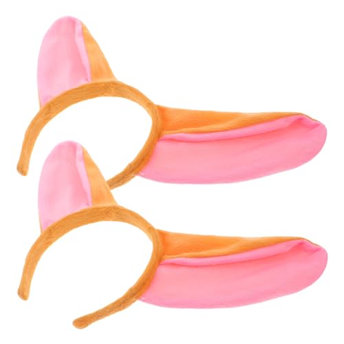 Toyvian 2 Stück Teiliges Donkey Ears Haarreif Weiches Plüsch Tierohren Stirnband Großes Ohr Design Bequemes Kostümzubehör für Halloween Geburtstagsfeiern Tierpartys und Cosplay von Toyvian