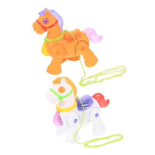 Toyvian 2 Stück Teiliges Elektrisches Spielzeugpferd für Bunte Sichere Laufpferde Interaktives Lernspielzeug für Eltern Junge Mädchen Spiele ohne Batterien Weiße und Orangefarbene Pferde Toyvian 2 Stück Teiliges Elektrisches Spielzeugpferd für Bunte Sichere Laufpferde Interaktives Lernspielzeug für Eltern Junge Mädchen Spiele ohne Batterien Weiße und Orangefarbene Pferde von Toyvian