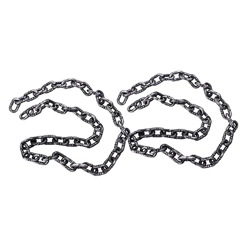 Toyvian 2 Stück Teiliges Halloween Deko Kunststoffkette Gefälschte Eisenkette Party Requisite für Kostüm Cosplay und Gruseldeko von Toyvian