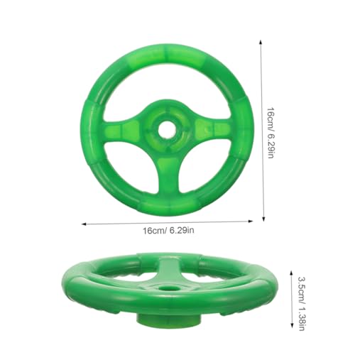 Toyvian 2 Stück Teiliges Lenkrad Sichere und Komfortable Handhabung Robustes Einfach zu Montierendes Grünes Lenkrad für Kinderfahrzeuge Vielseitiges Zubehör für Bobbycar Schaukel und von Toyvian