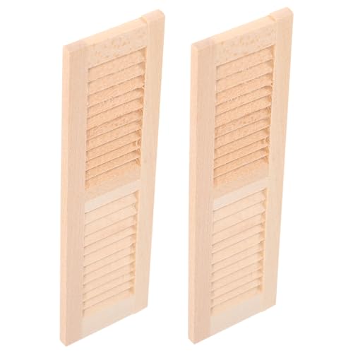 Toyvian 2 Stück Teiliges Mini Holzfensterläden Puppenhaus Zubehör DIY Dekorative Shutters für Puppenhaus Fensterladen und Mikro Landschaft Deko Toyvian 2 Stück Teiliges Mini Holzfensterläden Puppenhaus Zubehör DIY Dekorative Shutters für Puppenhaus Fensterladen und Mikro Landschaft Deko von Toyvian