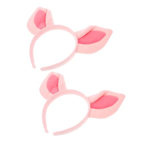 Toyvian 2 Stück Teiliges Plüsch Schweinsohr Haarband Leichtes Tier Kopfschmuck für Cosplay und Erwachsenen Party Halloween Kostümzubehör Tragbar für Verkleidungen von Toyvian