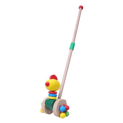 Toyvian 2 Stück Wagen aus Holz Animal-Design babyteller Strollers für Buggy عرباية اطفال cart Trolley- für Walker Trolley Schiebespielzeug Bambus von Toyvian