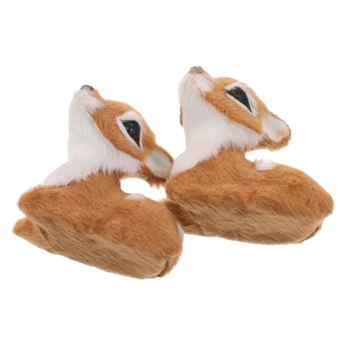 Toyvian 2 Stück Weihnachtsdeko Plüsch Rehfigur Realistische Weihnachts Hirsch Deko Detailreiche Rentier Figur Festliche Tischdekoration für Zuhause Büro und Laden von Toyvian
