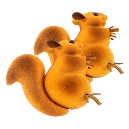 Toyvian 2 Stück kleines Eichhörnchen-Modell Realistische Tierfiguren Lebensechte Tiermodelle Realistische Tiermodelle Tierische Deko Eichhörnchenfiguren klein Miniatur-Eichhörnchen Schaum von Toyvian