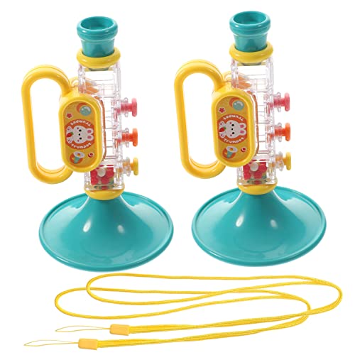 Toyvian 2 Stück Musikinstrumentenspielzeug Für Kinder Leichtes Simuliertes Trompetenspielzeug Für Partys Lustiges Trompetenspielzeug Für Kinder von Toyvian