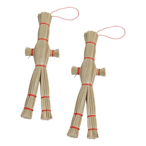 Toyvian 2 Stücke Dekorative Vogelscheuchen Gras Hof Dekoration Halloween Entzückende Scarecrow von Toyvian
