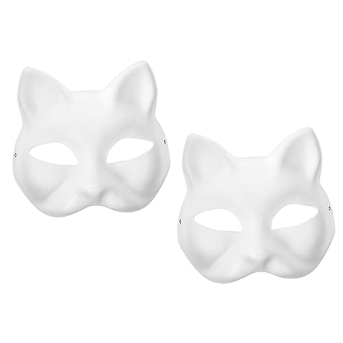Toyvian 2 Stücke Diy-weißbuch Kindergesichtsmaske Maskenbasis Katze Unbemalte Maske Weiße Papierkatze Leeres Tier Maske Katze Halloween-maske Gesichtsmaskerade Maskenpapier Papier Weiß Toyvian 2 Stücke Diy-weißbuch Kindergesichtsmaske Maskenbasis Katze Unbemalte Maske Weiße Papierkatze Leeres Tier Maske Katze Halloween-maske Gesichtsmaskerade Maskenpapier Papier Weiß von Toyvian