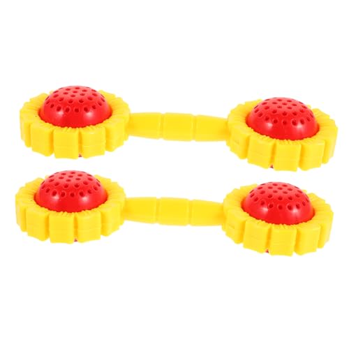 Toyvian 2 Stücke Sonnenblumen Hanteln Rasseln Mädchen Rassel Rassel Hantel Rassel Für Kunststoff von Toyvian