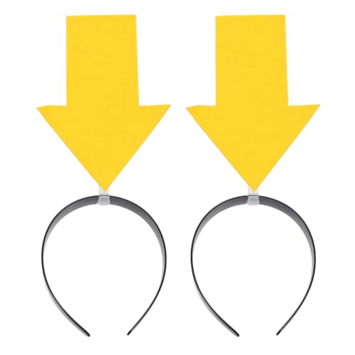 Toyvian 2 gelbe Pfeil-Stirnbänder, Halloween-Haarschmuck, Geburtstags-Neuheit, Haarreifen, Weihnachts-Pfeilform, Kopfbedeckung, Party, Foto-Requisite Toyvian 2 gelbe Pfeil-Stirnbänder, Halloween-Haarschmuck, Geburtstags-Neuheit, Haarreifen, Weihnachts-Pfeilform, Kopfbedeckung, Party, Foto-Requisite von Toyvian