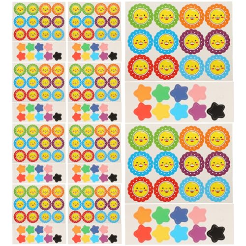 Toyvian 20 Blätter Bunte Magnetische Aufkleber Kreativer Kühlschrankaufkleber Kühlschrankmagnet Einfache Kühlschrankdekore Einfache Kühlschrankaufkleber Sternmagnete Magnetischer Kleber von Toyvian