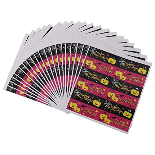 Toyvian 20 Blatt Dekorative Aufkleber Aufkleber Schwarze Halloween Aufkleber Zum Verpacken Von Halloween Geschenkaufklebern Halloween Wandaufkleber von Toyvian