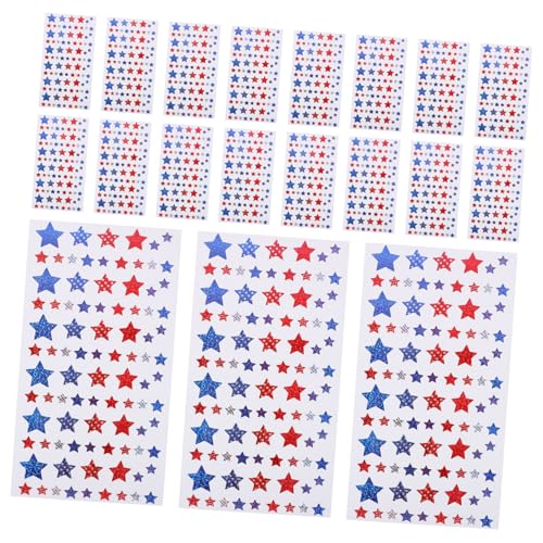 Toyvian 20 Blatt wohnraumdeko Sticker Stern Leuchtend Sticker Aufkleber dekorative Sticker Mini-Aufkleber Bling-Star-Aufkleber Aufkleber belohnen Funkelnde Sternaufkleber - von Toyvian
