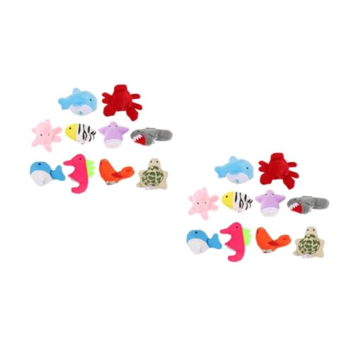 Toyvian 20 Stck Teiliges Meerestiere Fingerpuppen Set Bunte Kleine Tier Fingerpüppchen mit und Beinen Pädagogisches für Geschichtenerzählen von Toyvian
