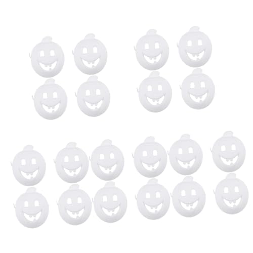 Toyvian 20 Stk Diy-maske Weißes Kostüm Halloween-kopf Gruseliger Kürbis Leere Masken Zum Dekorieren Blankomasken Zum Basteln Halloween-papiermasken Erwachsener Schmücken Kind Zellstoff von Toyvian