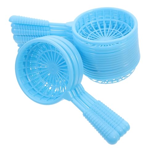 Toyvian 20 Stück Badespielzeugnetz aus Kunststoff wasserspielzeug für Plastikfischnetz Fischernetz- Outdoor- Fangnetz Badezimmer-Pool-Netzspielzeug pp Blue von Toyvian