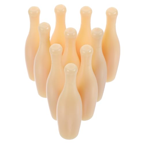Toyvian 20 Stück Bowlingkugel Mini Gadgets Tabletop-Bowling Bowling- Maschine Ersatz-Bowling Teile für Schreibtisch-Bowlingspiele Tischfußball-Bowling die Hüften Khaki von Toyvian