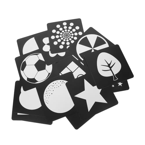 Toyvian 20 Stück Früherziehungskarten Mini Kleinkinder Attrappen babygeschenke kinderspielzeug säuglingsspielzeug Neugeborene Karten kontrastreiche Babykarten Papier Black von Toyvian