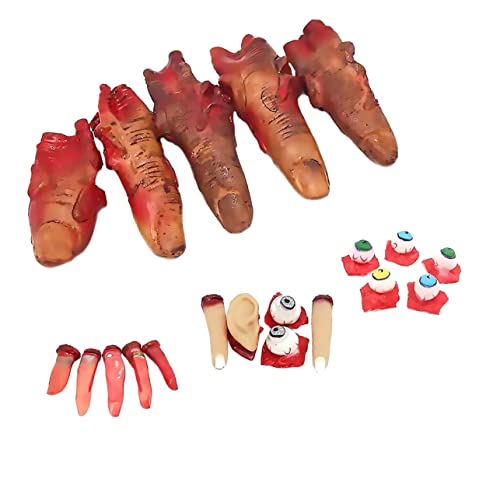 Toyvian 20 Stück Halloween-Trick-Requisiten Halloween Gebrochene Körperteile Spukhaus Requisiten Gruselig Halloween-Finger Halloween-animatronik Augapfel Abgetrennte Handstütze Toyvian 20 Stück Halloween-Trick-Requisiten Halloween Gebrochene Körperteile Spukhaus Requisiten Gruselig Halloween-Finger Halloween-animatronik Augapfel Abgetrennte Handstütze von Toyvian