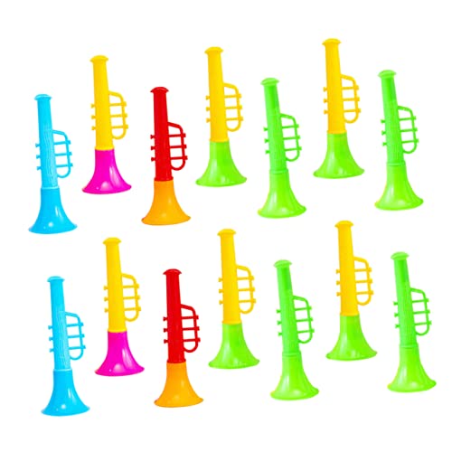 Toyvian 20 Stück Kleiner Lautsprecher Trompeteninstrument Mini-Horn Schiebepfeife kinderinstrumente musikinstrumente Haushaltstrompete aus Kunststoff Mini-Trompete Plastik von Toyvian