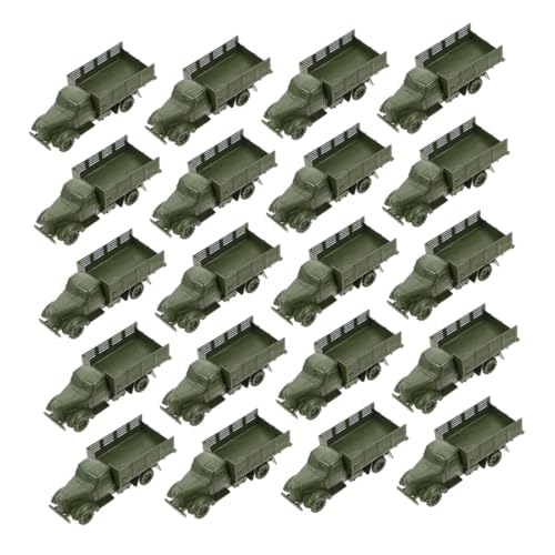 Toyvian 20 Stück LKW-Modell Simulationscontainerautomodell Auto -aufbewahrungsspielzeug Tischdekoration Aus Sand Für Baufahrzeuge Spielzeugautos Kinderspielzeug Olive Green Pp von Toyvian