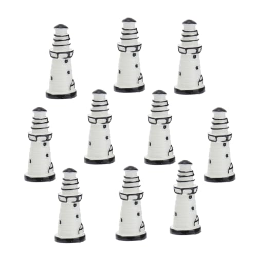 Toyvian 20 Stück Mikro-landschafts-Leuchtturm-Ornamente Mini-Leuchtturm-Statue Mini-Leuchtturm-Masse Mini-Leuchtturm- Dekorativ Mini-leuchttürme Mikro Leuchtturm Handwerk Naturharz von Toyvian