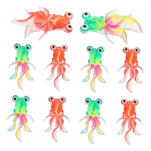 Toyvian 20 Stück Miniatur Fischfiguren Miniaturfische Zum Basteln Mini Goldfisch Aus Kunstharz Miniatur Fischstatue Kunstharz Fischmodell Puppenhaus Goldfisch von Toyvian