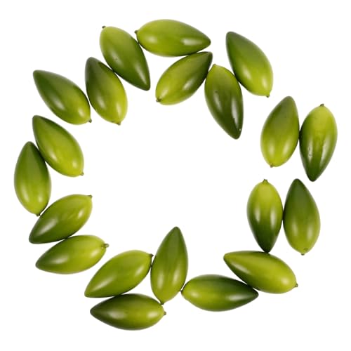 Toyvian 20 Stück Olivenimitat Olivenmodelle Modell Mit Künstlichem Fruchtdekor Dekoration Mit Künstlichen Früchten Künstliche Fruchtdekore Falsches Obstdekor Green Hochdruck-polyethylen von Toyvian