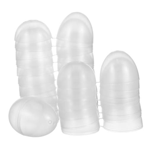 Toyvian 20 Stück Osterei-Blindkastenspielzeug innen wieder auffüllbar Party süß klein plastikenten easter verpackungen für eierboxen Osterdeko befüllbare ostereier Transparent von Toyvian