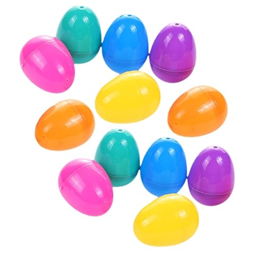 Toyvian 20 Stück Ostereier Osterdeko Osterparty Ostern Ostereiförmiges Ornament Osterei Verzierungen Ostereiförmige Befüllbare Kugeln Eierverpackungsboxen Aus Kunststoff von Toyvian