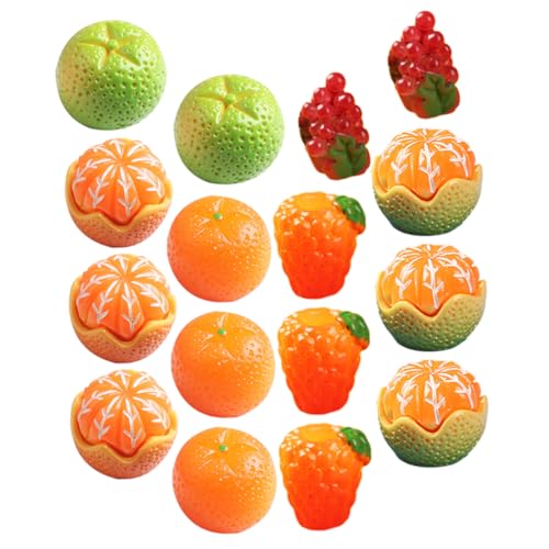 Toyvian 20 Stück Simulation Frucht Obst für hühner Lebensechte Miniaturfrüchte DIY nachgemachte Fruchtverzierung Kunstfrucht-Requisite Harz von Toyvian