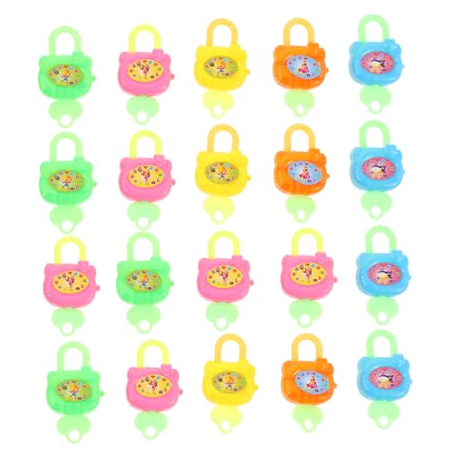 Toyvian 20 Stück Spielzeugschloss Schlüssel- Und Schlossspielzeug Für Kleinkinder Taschenschloss Babyschlüssel Vorschulspielzeug Schloss Und Schlüssel Kleines Schloss Plastik von Toyvian