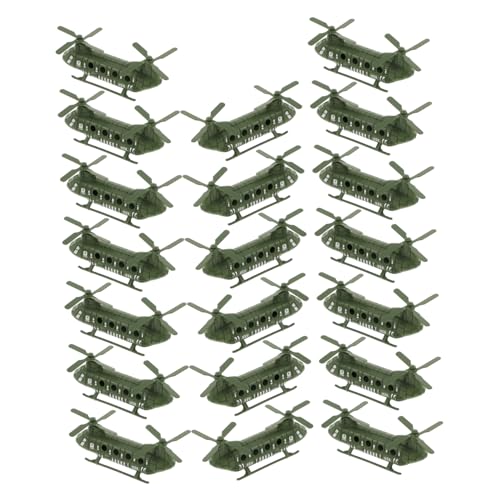 Toyvian 20 Stück Teiliges Hubschrauber Spielzeugset Modell Flugzeug Jungen Mädchen für Sandtisch Diorama Militärszene Dekoration Sammlerstück von Toyvian